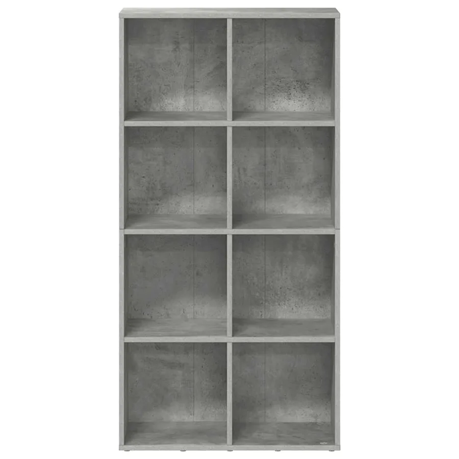 Bibliothèque/Buffet Gris béton 66x30x130 cm Bois d’ingénierie - 4