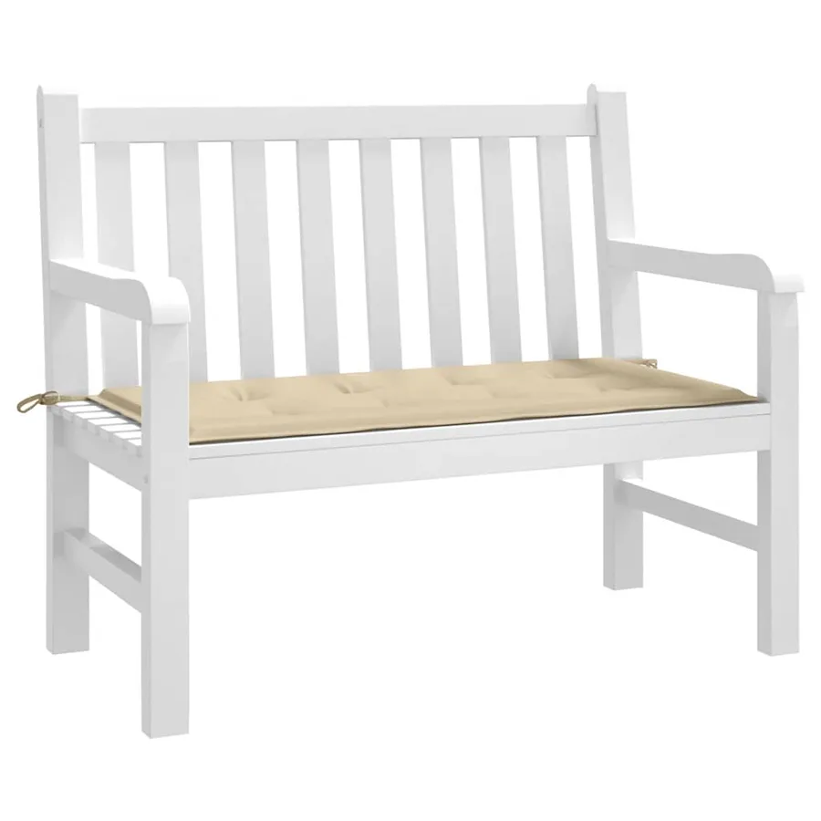 Coussin de banc de jardin beige 120x50x3 cm tissu oxford - 3