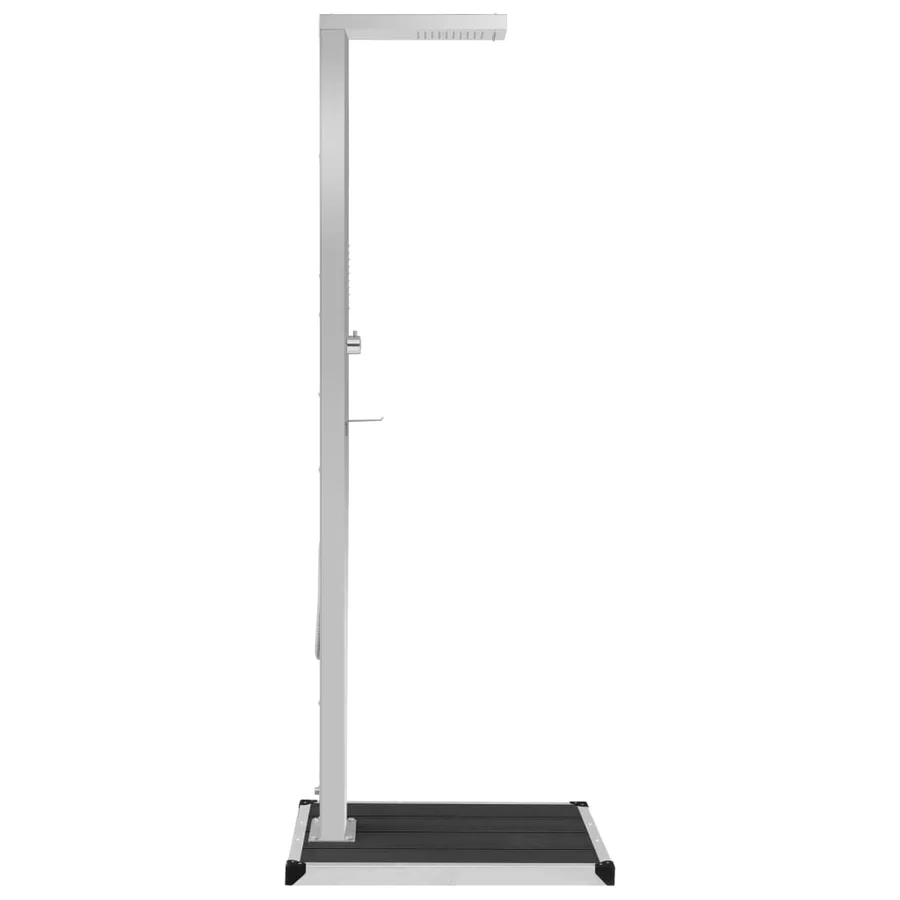 Douche d'extérieur avec receveur de douche WPC Acier inoxydable - 5