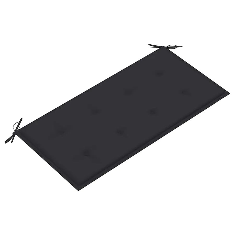 Banc de jardin et coussin anthracite 112 cm Bois de teck massif - 5
