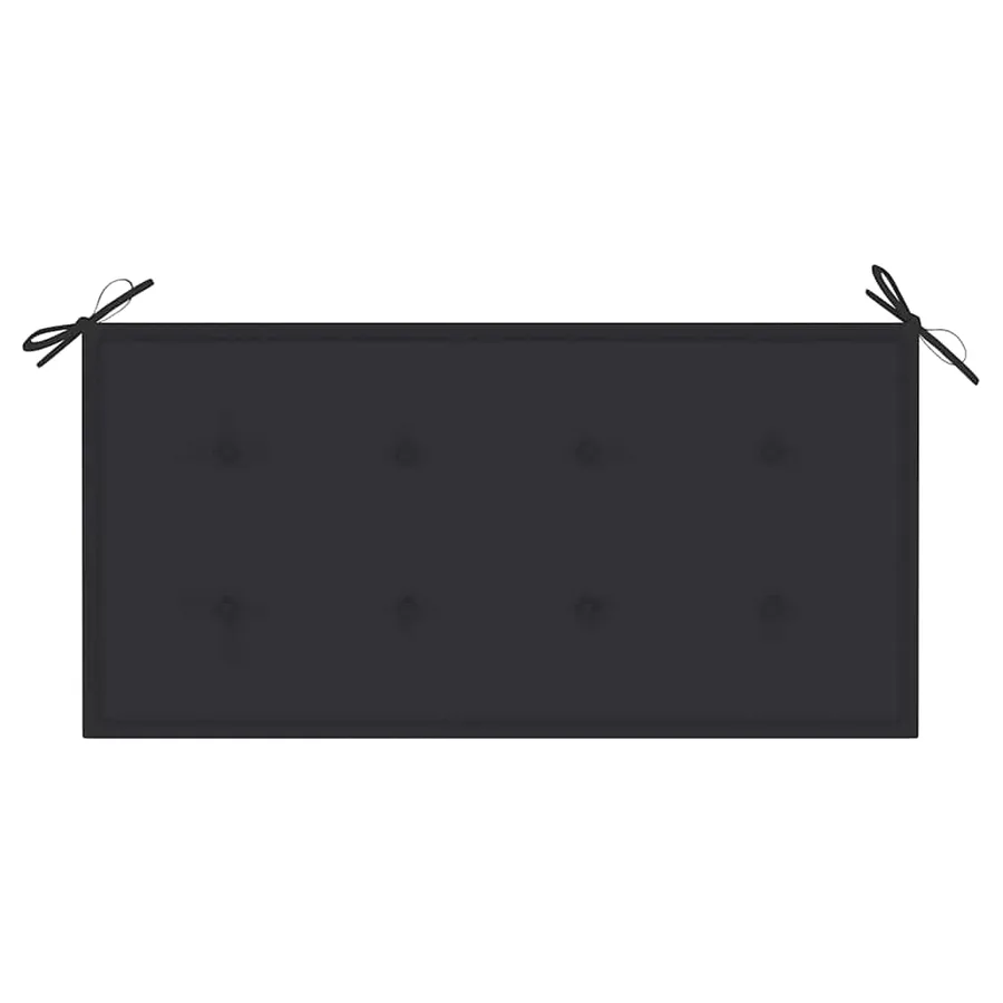 Banc de jardin et coussin anthracite 112 cm Bois de teck massif - 6