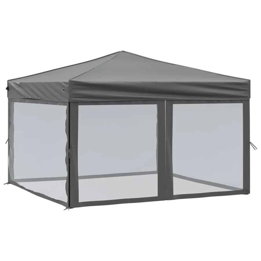 Tente de réception pliable avec parois Anthracite 3x3 m - 2