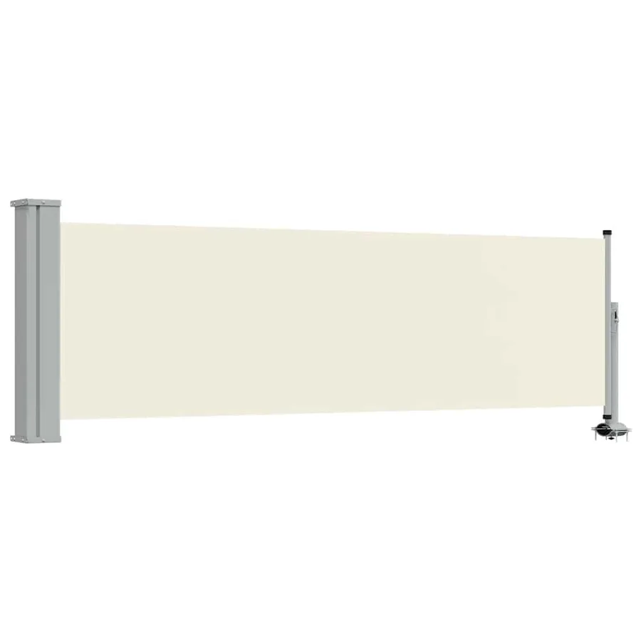 Auvent latéral rétractable de patio 80x300 cm Crème - 2