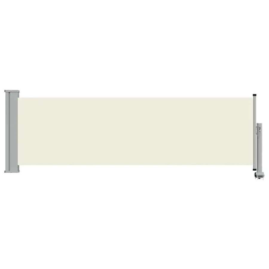 Auvent latéral rétractable de patio 80x300 cm Crème - 3