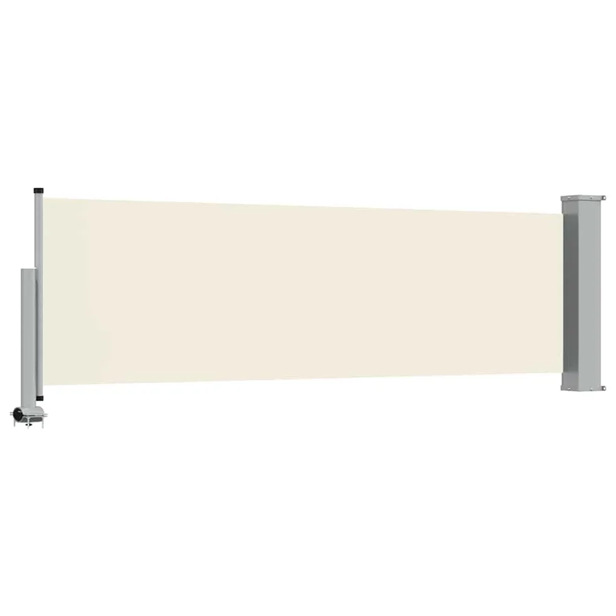 Auvent latéral rétractable de patio 80x300 cm Crème - 6