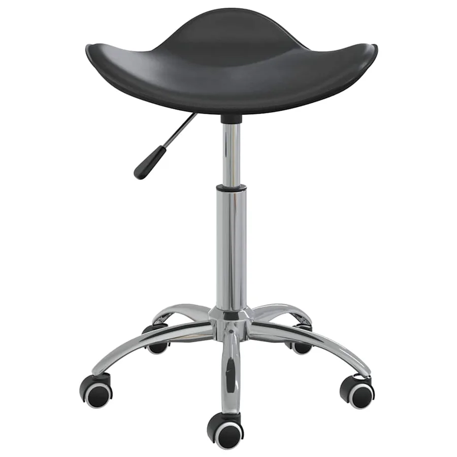 Chaise pivotante à manger Noir Similicuir - 2