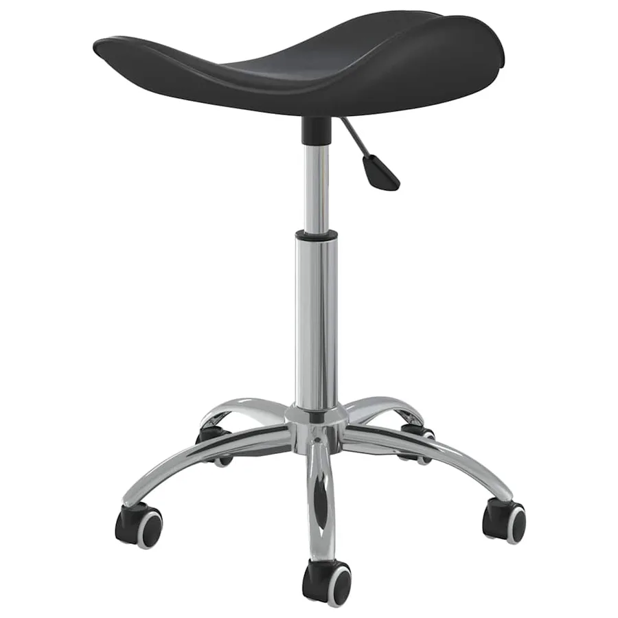 Chaise pivotante à manger Noir Similicuir - 4