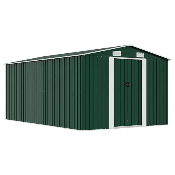 Abri de jardin 257x392x181 cm Métal Vert