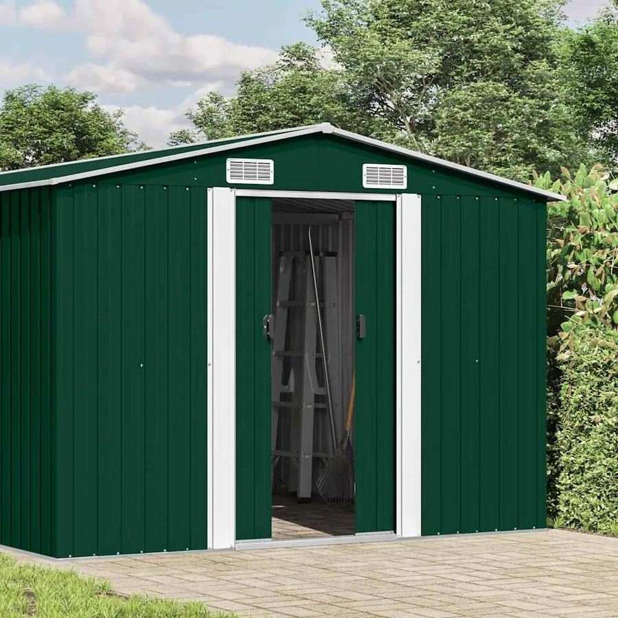 Abri de jardin 257x392x181 cm Métal Vert - 2