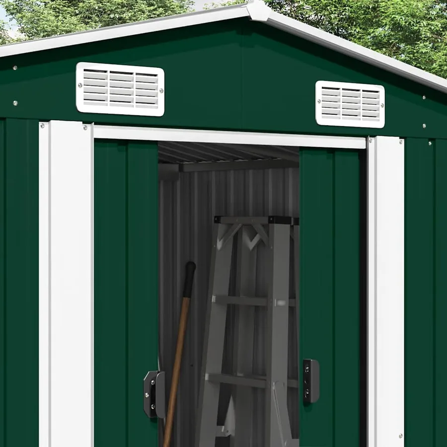 Abri de jardin 257x392x181 cm Métal Vert - 3