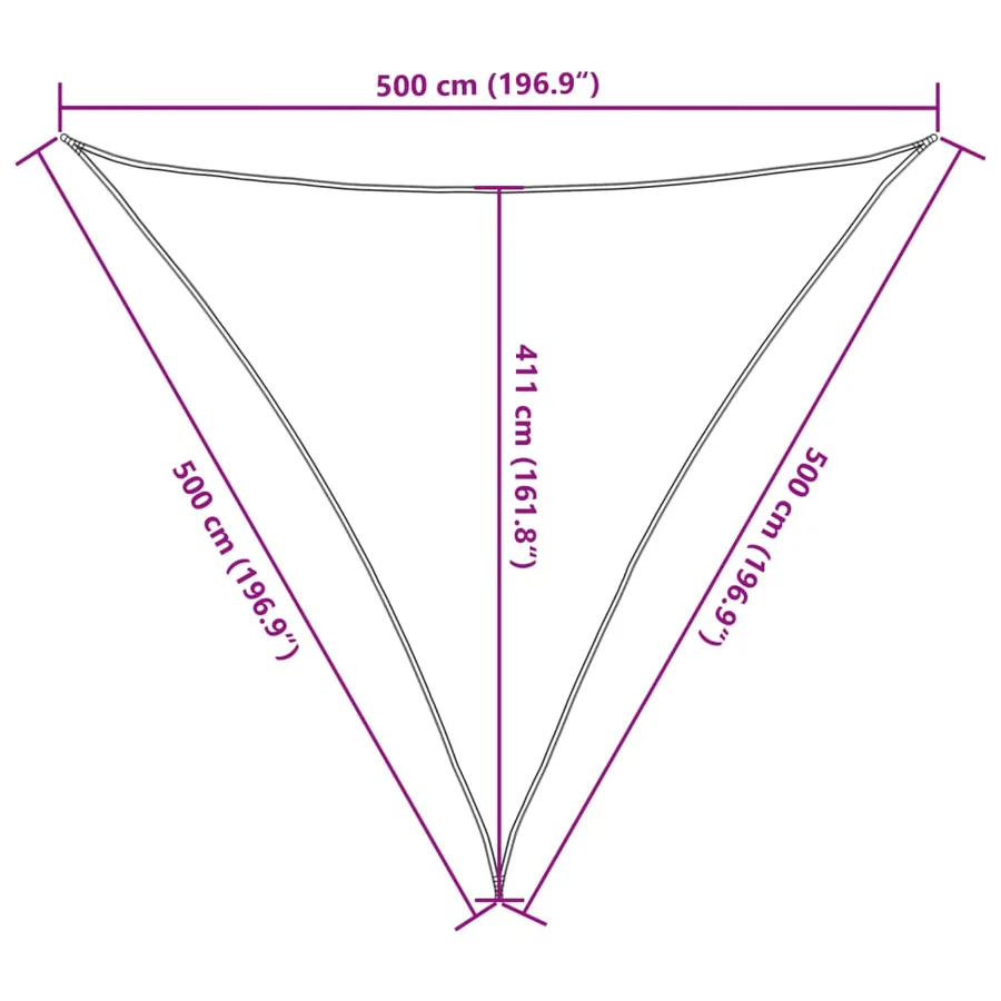 Voile d'ombrage 160 g/m² Noir 5x5x5 m PEHD - 10