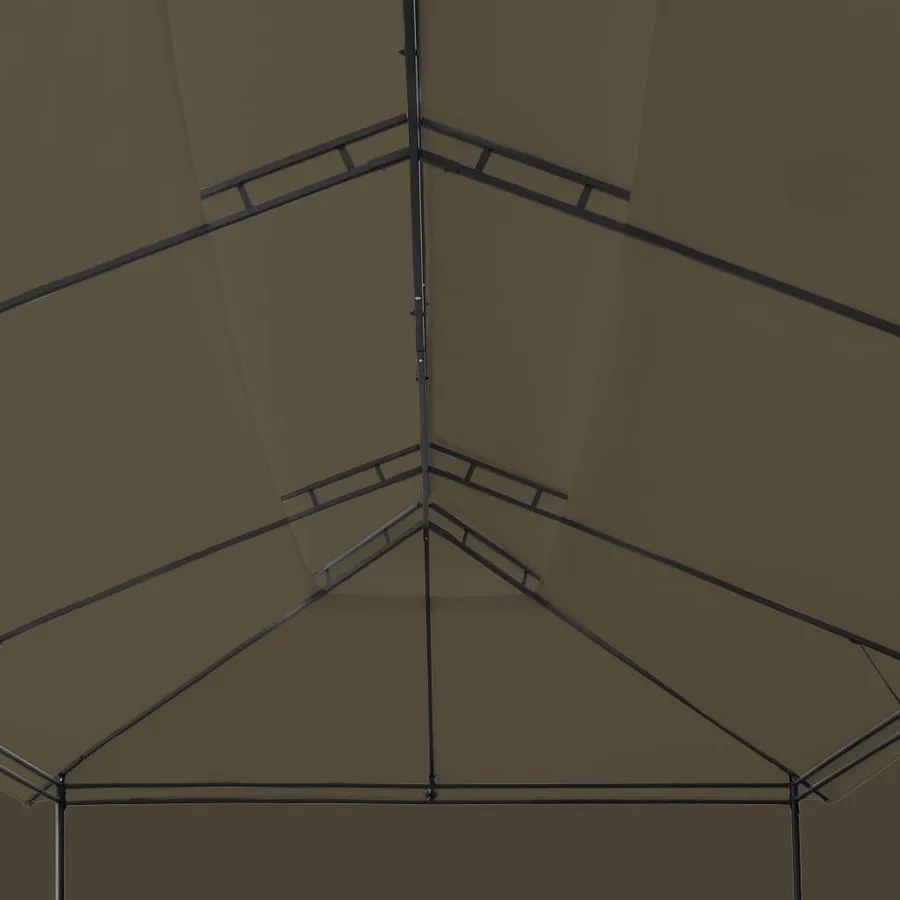 Belvédère avec rideaux 600x298x270 cm Taupe 180 g/m² - 7