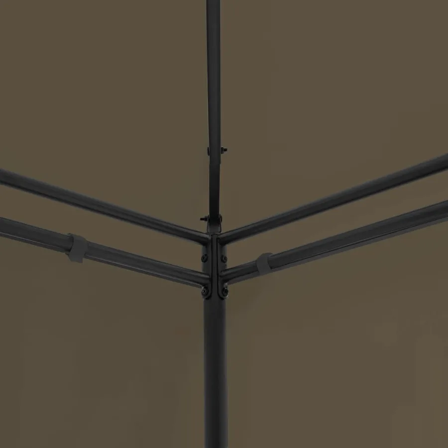 Belvédère avec rideaux 600x298x270 cm Taupe 180 g/m² - 8