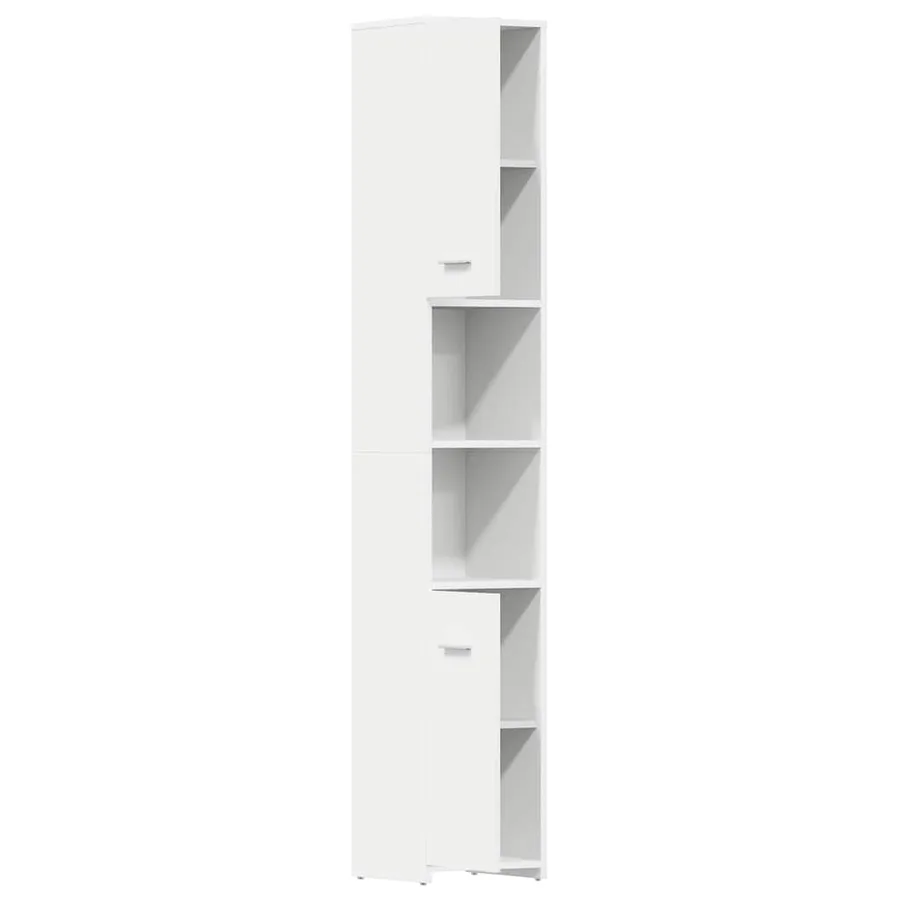 Armoire de salle de bain Blanc 30x30x183,5 cm Bois d'ingénierie - 5