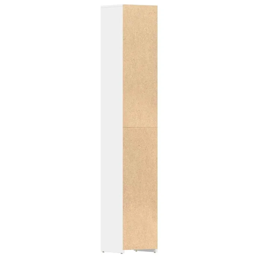 Armoire de salle de bain Blanc 30x30x183,5 cm Bois d'ingénierie - 8