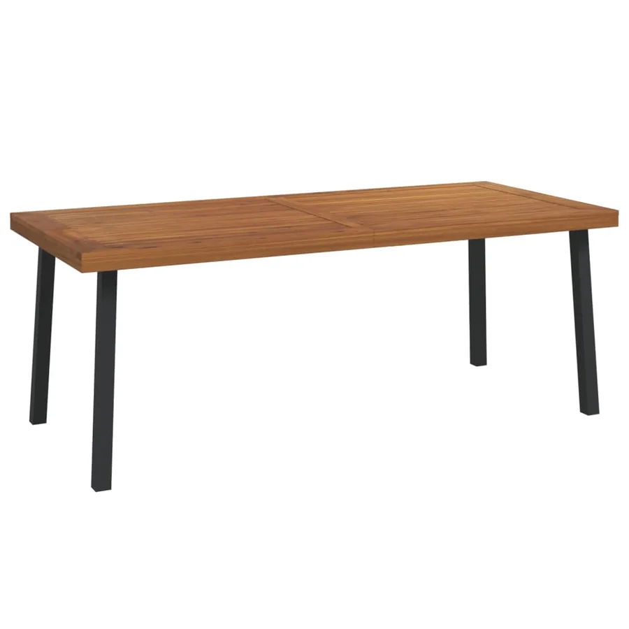 Table de jardin 200x100x75 cm bois d'acacia solide - 2