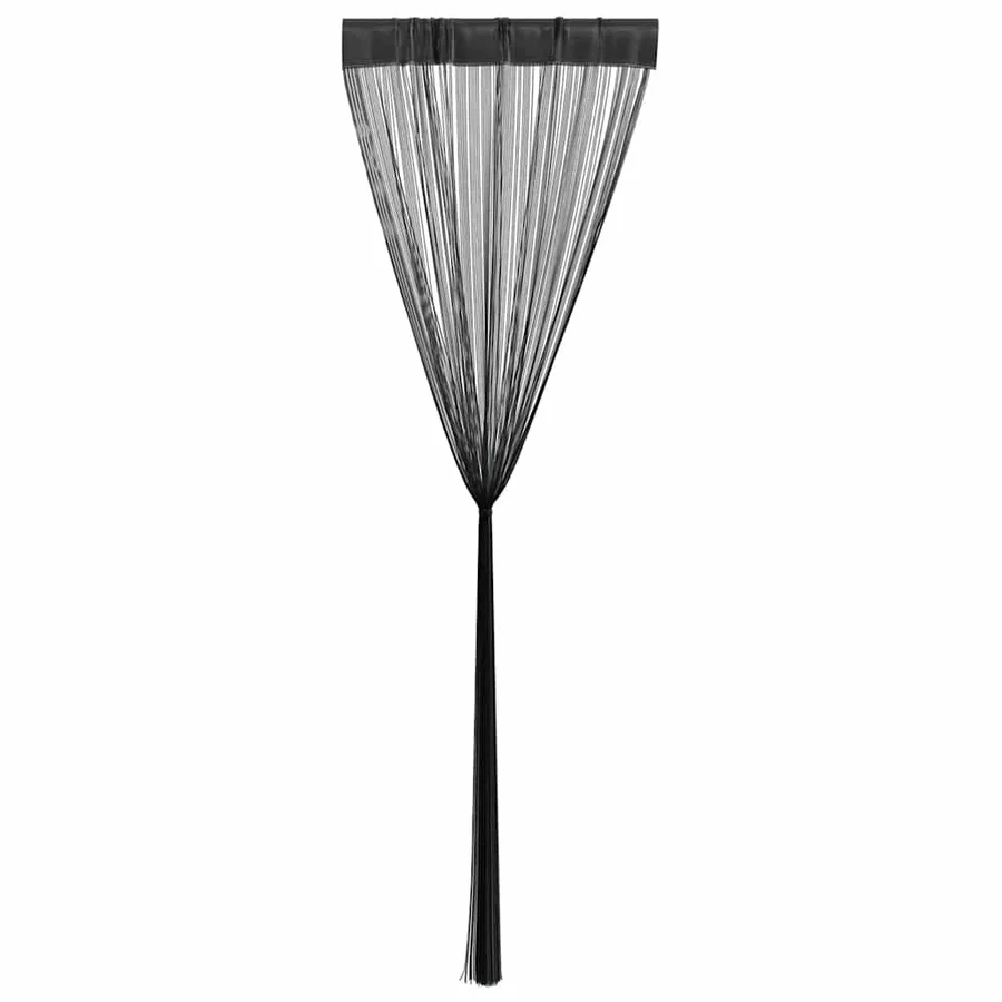 Rideau en fils 2 pcs 140 x 250 cm Noir - 4