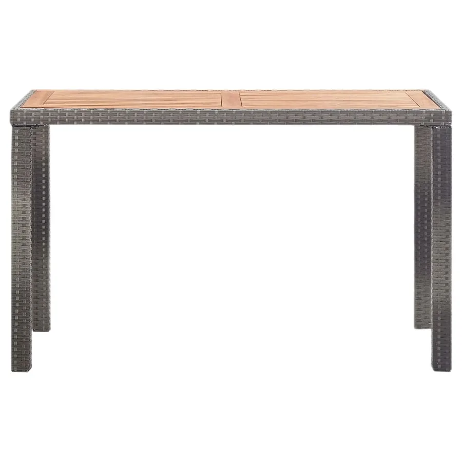 Table de jardin Anthracite et marron 123x60x74 cm Bois d'acacia - 2