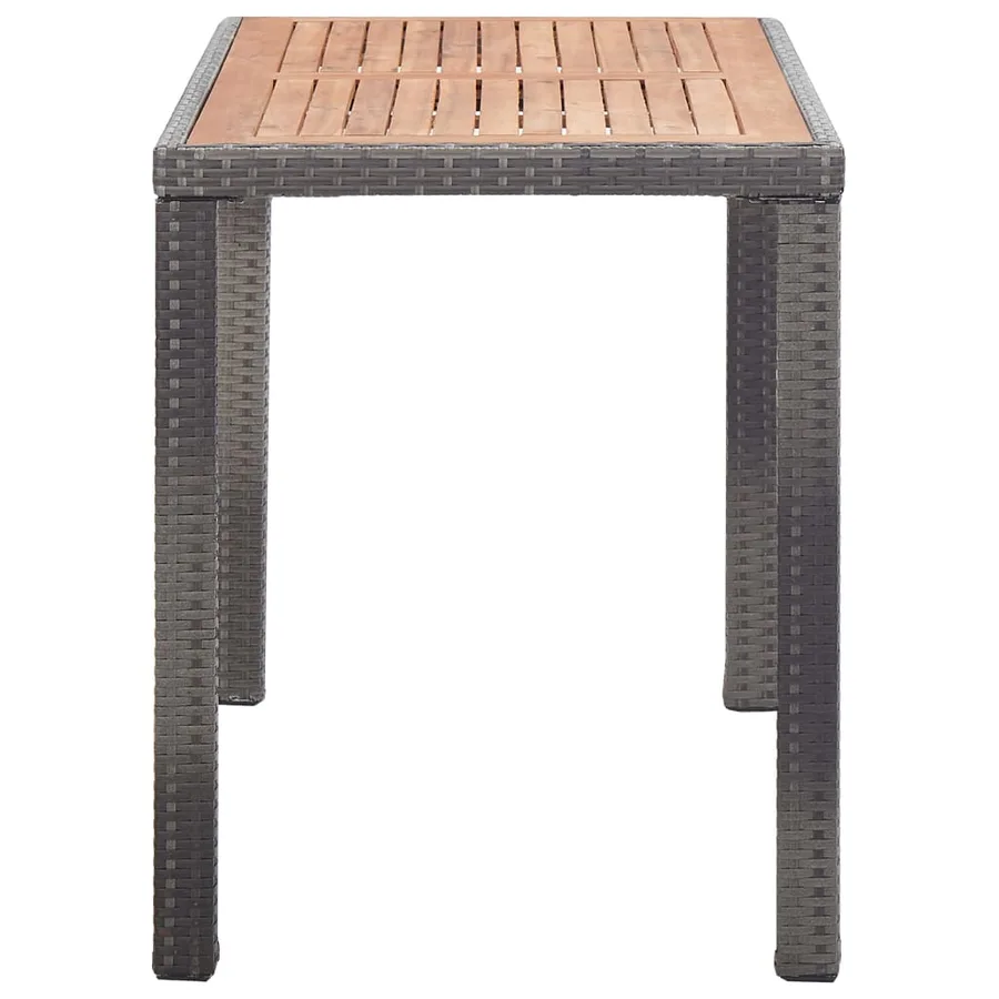 Table de jardin Anthracite et marron 123x60x74 cm Bois d'acacia - 3