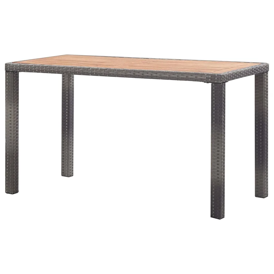 Table de jardin Anthracite et marron 123x60x74 cm Bois d'acacia - 4
