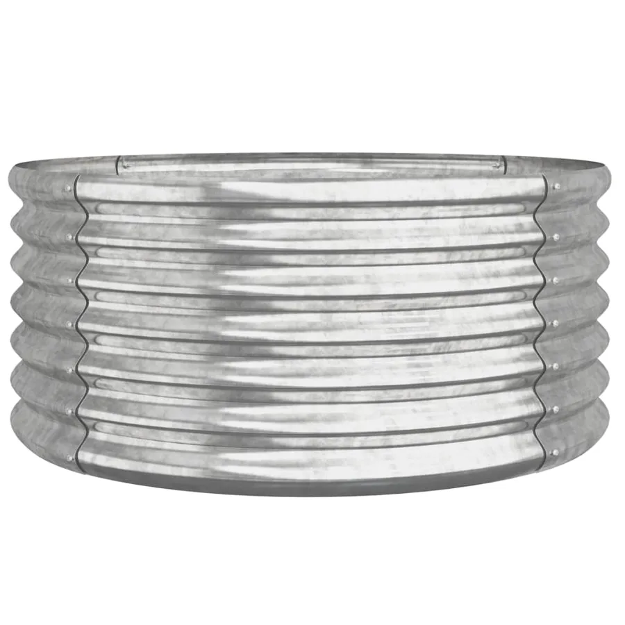 Jardinière de jardin Acier galvanisé 80x80x36 cm Argenté - 2