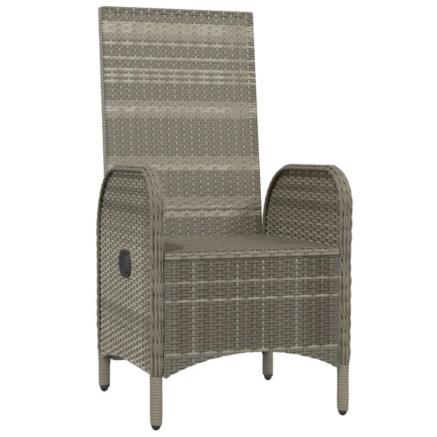 Chaises d'extérieur lot de 2 Résine tressée Gris - 4