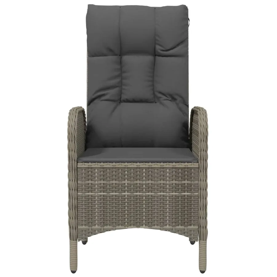 Chaises d'extérieur lot de 2 Résine tressée Gris - 5