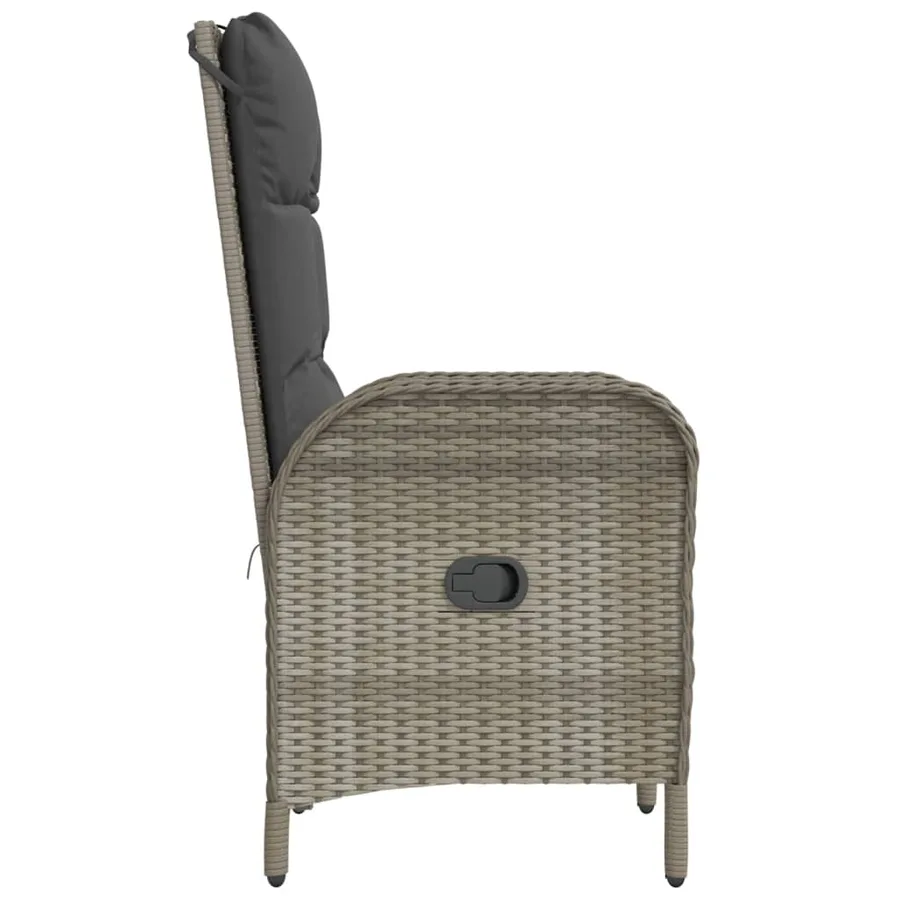 Chaises d'extérieur lot de 2 Résine tressée Gris - 6
