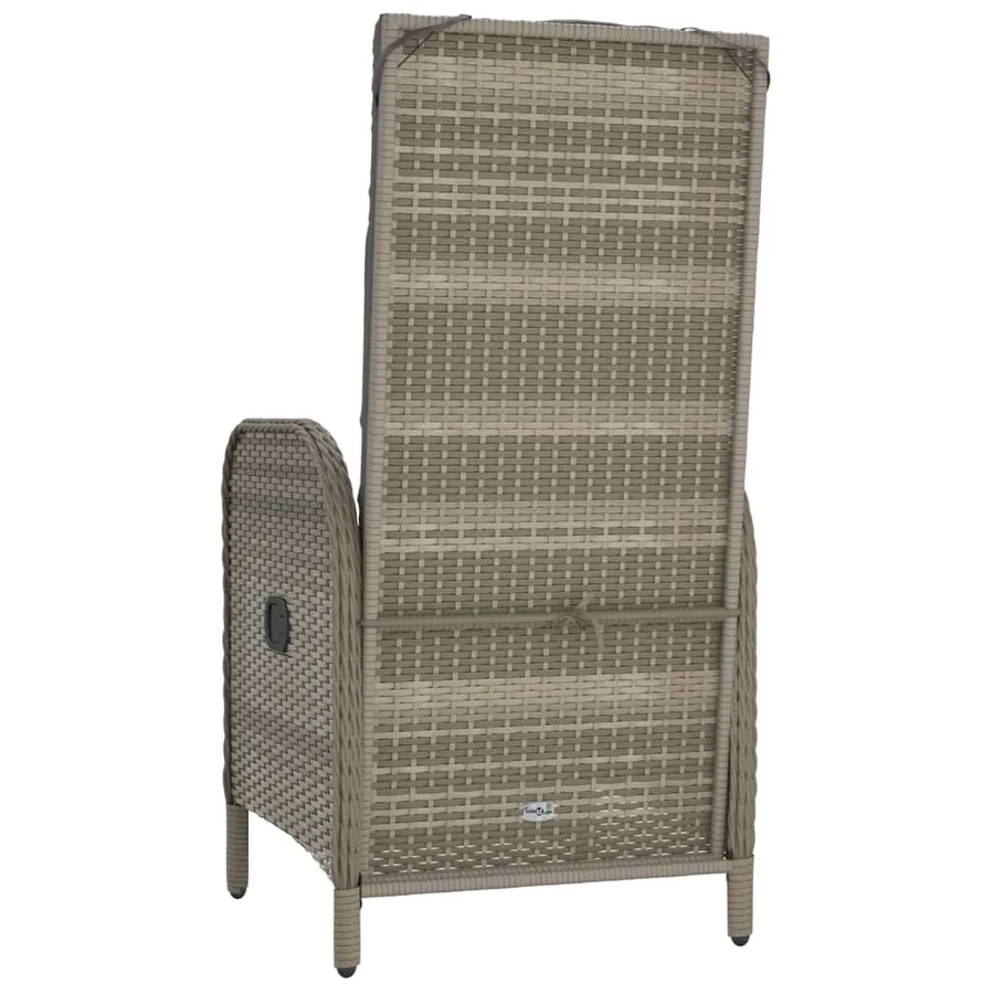 Chaises d'extérieur lot de 2 Résine tressée Gris - 7
