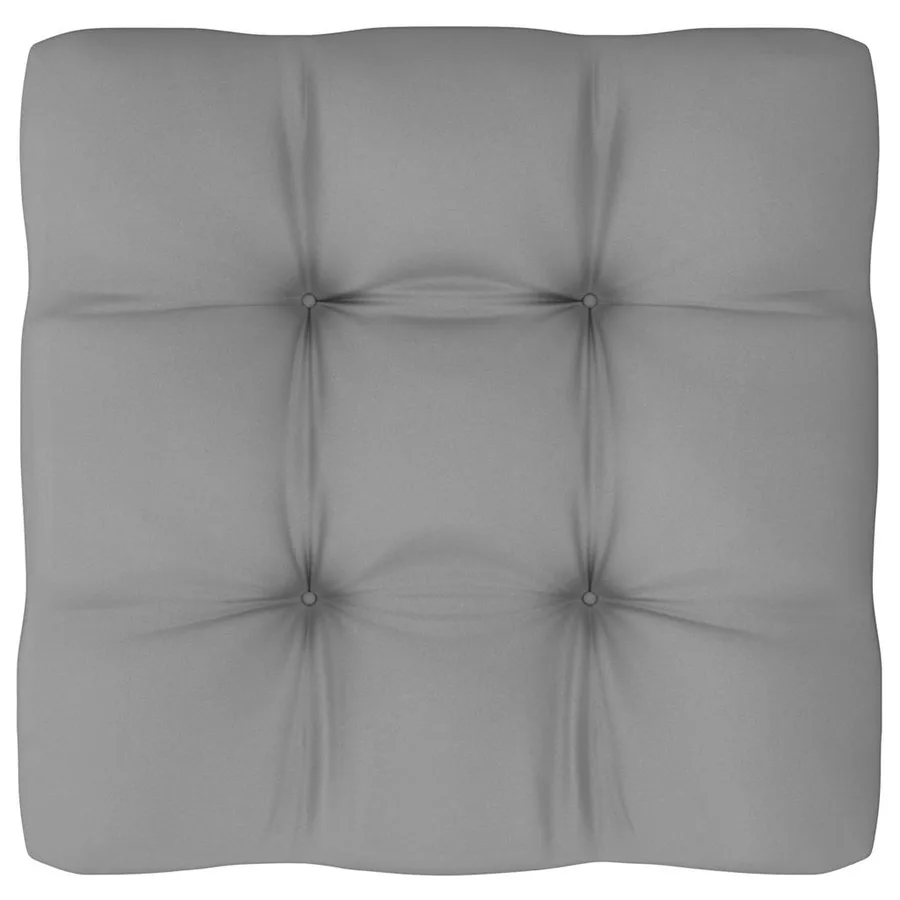 Canapé d'angle de jardin avec coussins gris Bois de pin massif - 10