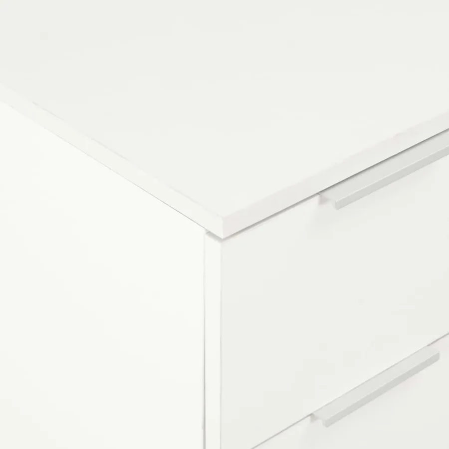 Buffet Blanc brillant 60x35x80 cm Bois d'ingénierie - 7