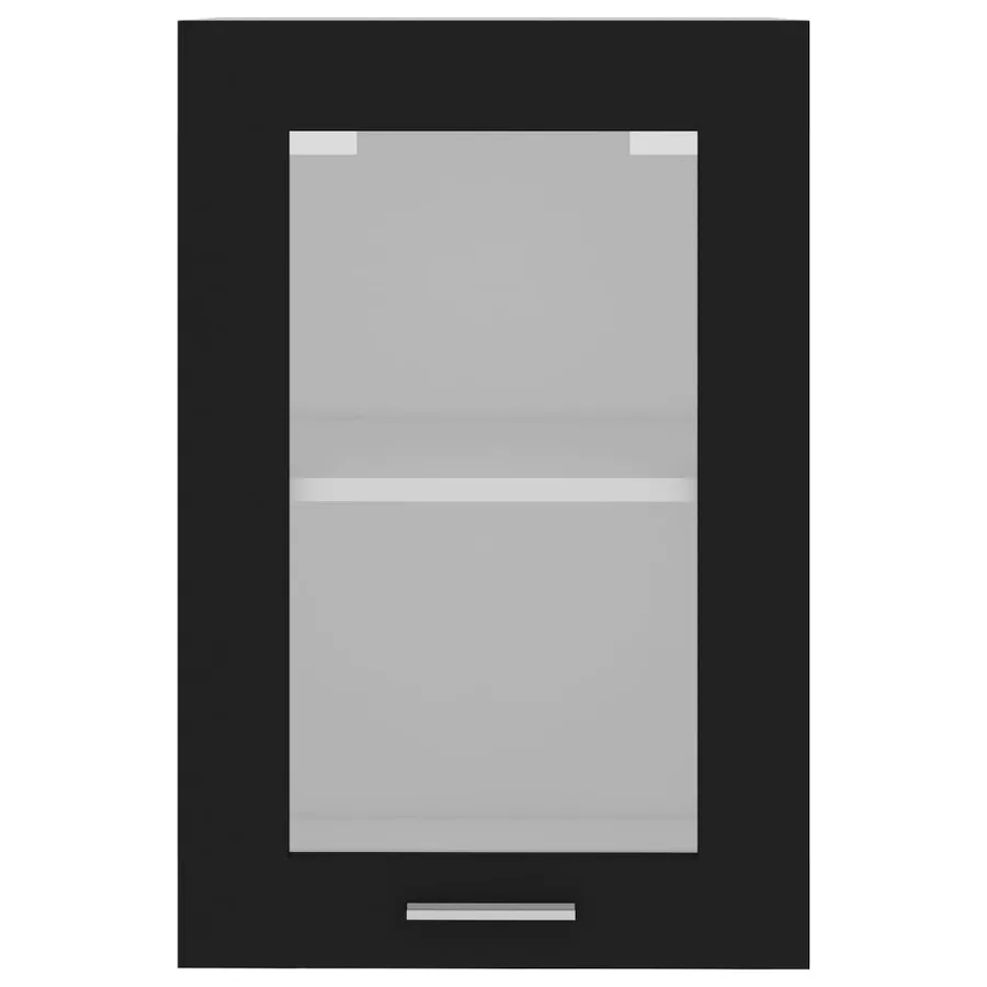 Vitrine suspendue "Lyon" Noir 40 x 31 x 60 cm Bois d'ingénierie - 7