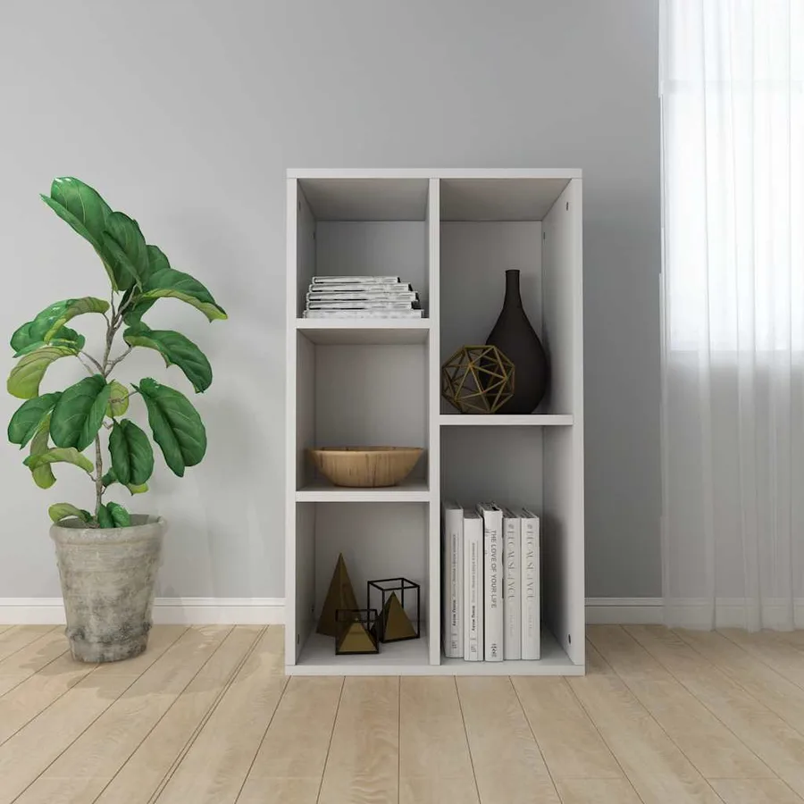 Bibliothèque/Buffet Blanc 50x25x80 cm Bois d’ingénierie - 3
