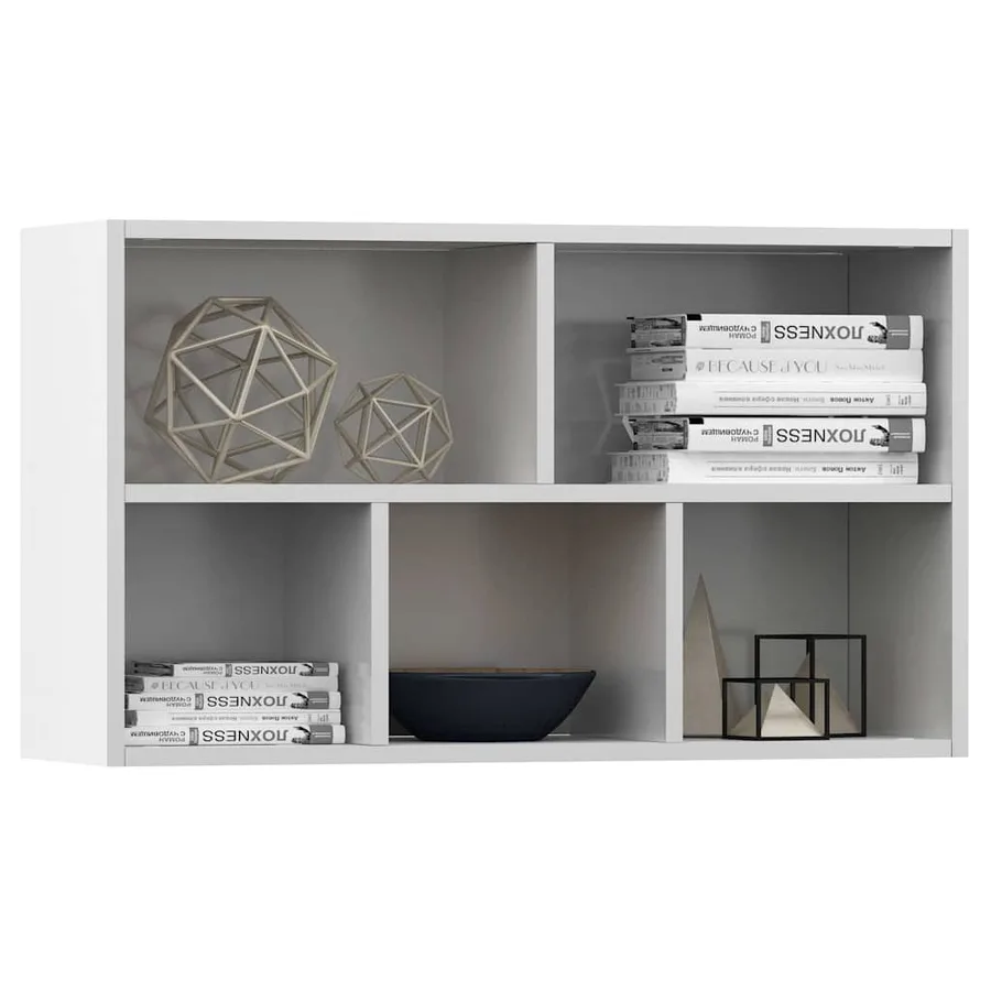 Bibliothèque/Buffet Blanc 50x25x80 cm Bois d’ingénierie - 6
