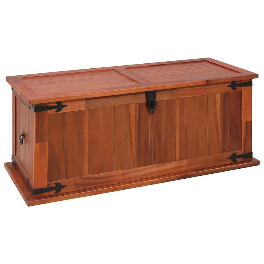 Coffre de rangement 90x45x40 cm Bois d'acacia solide - 2