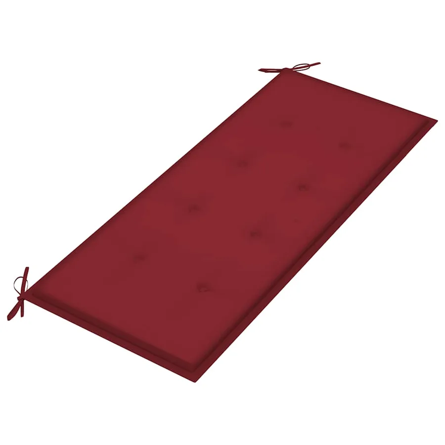 Banc de jardin empilable et coussin 128,5cm Bois de teck massif - 6