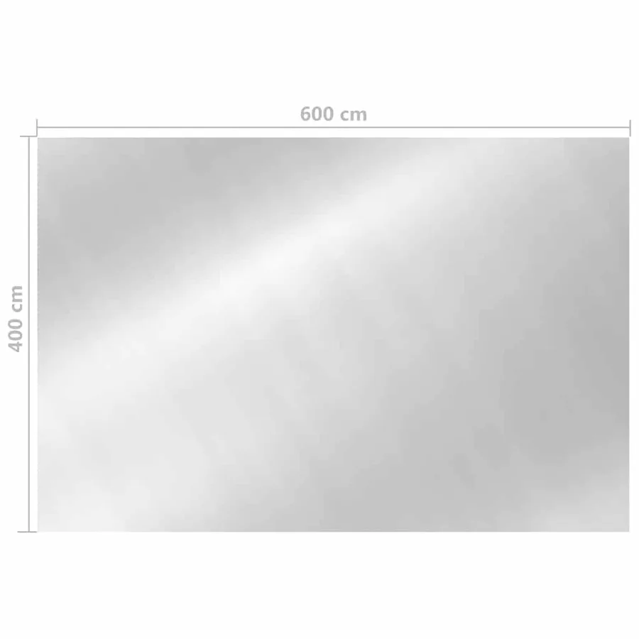 Couverture de piscine rectangulaire 600x400 cm PE Argenté - 5