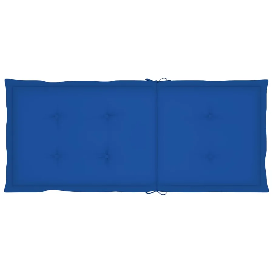 Chaises de jardin lot de 6 avec coussins bleu royal Bois teck - 8