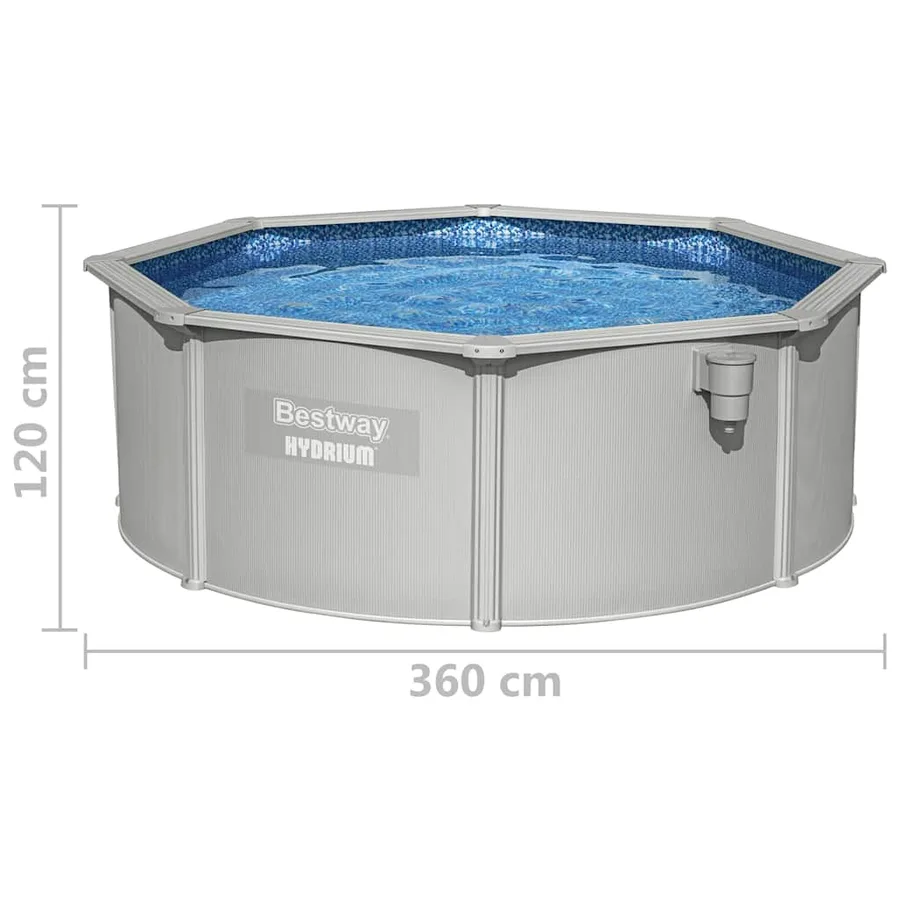 Bestway Piscine encadrée hors sol ronde Hydrium 360x120 cm - 12