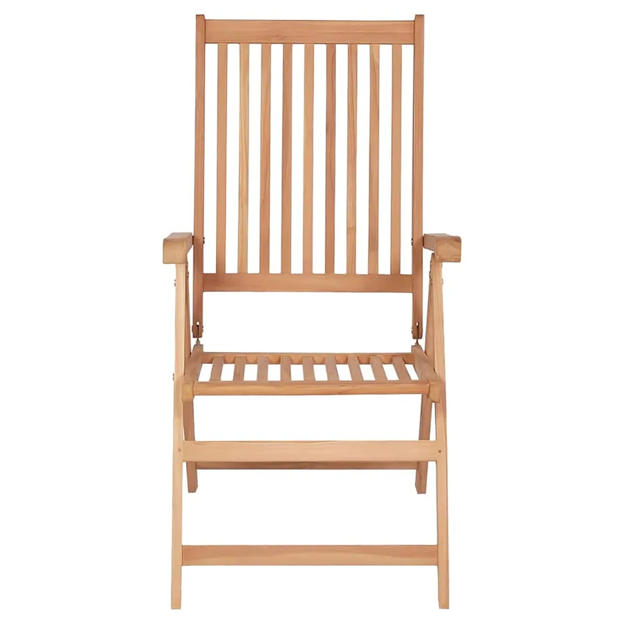 Chaises inclinables de jardin lot de 6 Bois de teck solide - 3