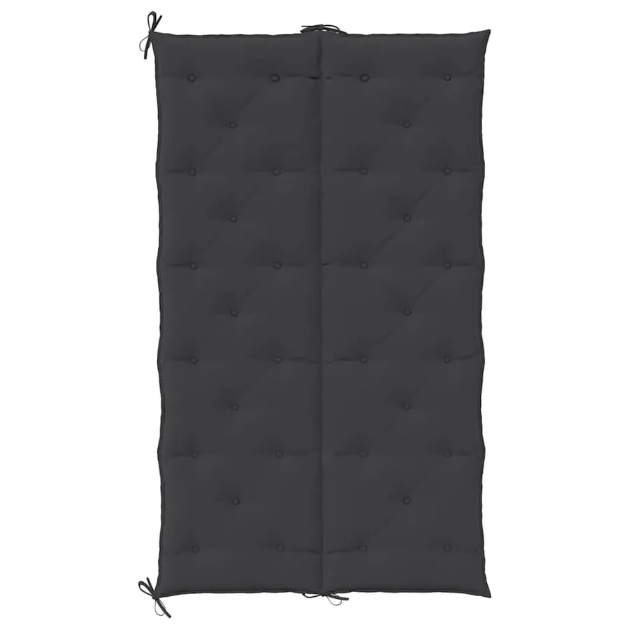 Coussin de banc de jardin noir 180x(50+50)x7 cm tissu oxford - 6