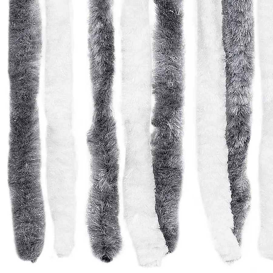 Moustiquaire Gris et blanc 90x200 cm Chenille - 5
