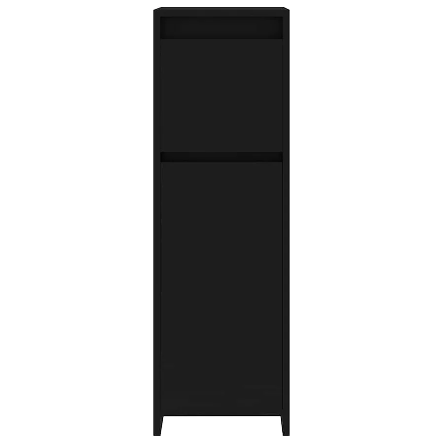 Armoire de salle de bain Noir 30x30x95 cm Bois d'ingénierie - 8