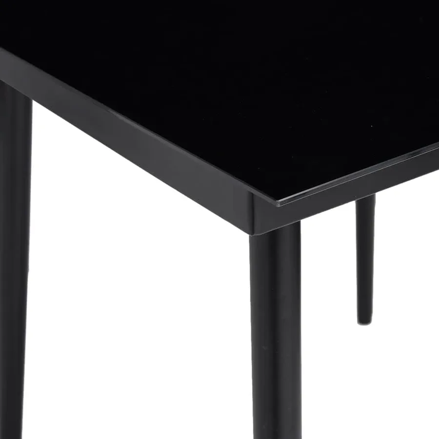 Ensemble à manger de jardin 5 pcs Noir - 12