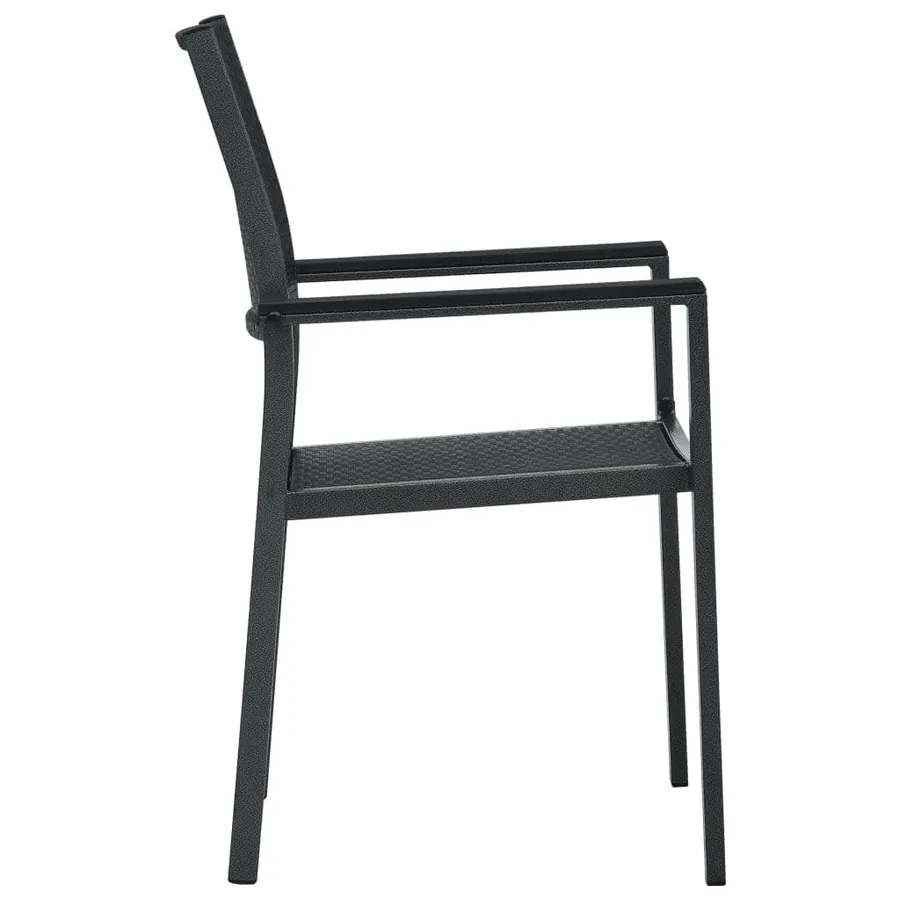Ensemble à manger de jardin 5 pcs Noir - 6