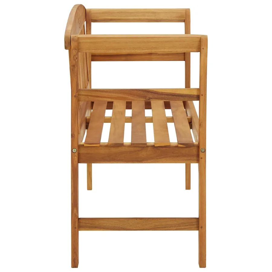 Banc de jardin 114 cm bois d'acacia solide - 3