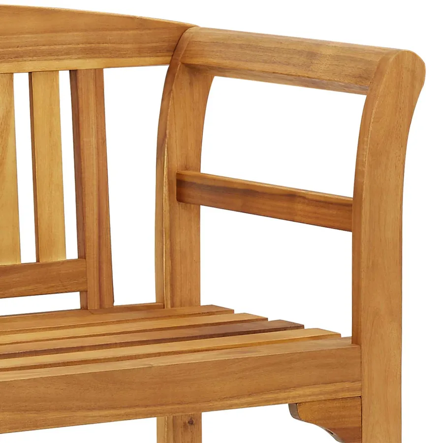 Banc de jardin 114 cm bois d'acacia solide - 5