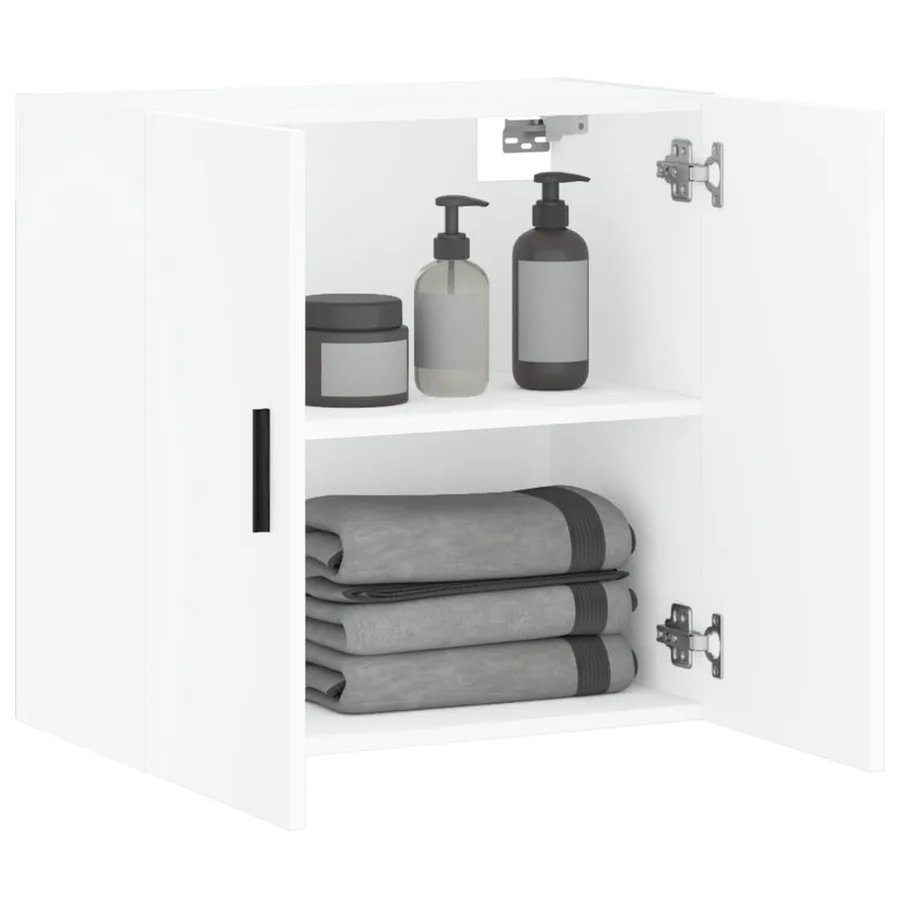 Armoire murale blanc 60x31x60 cm bois d'ingénierie - 4