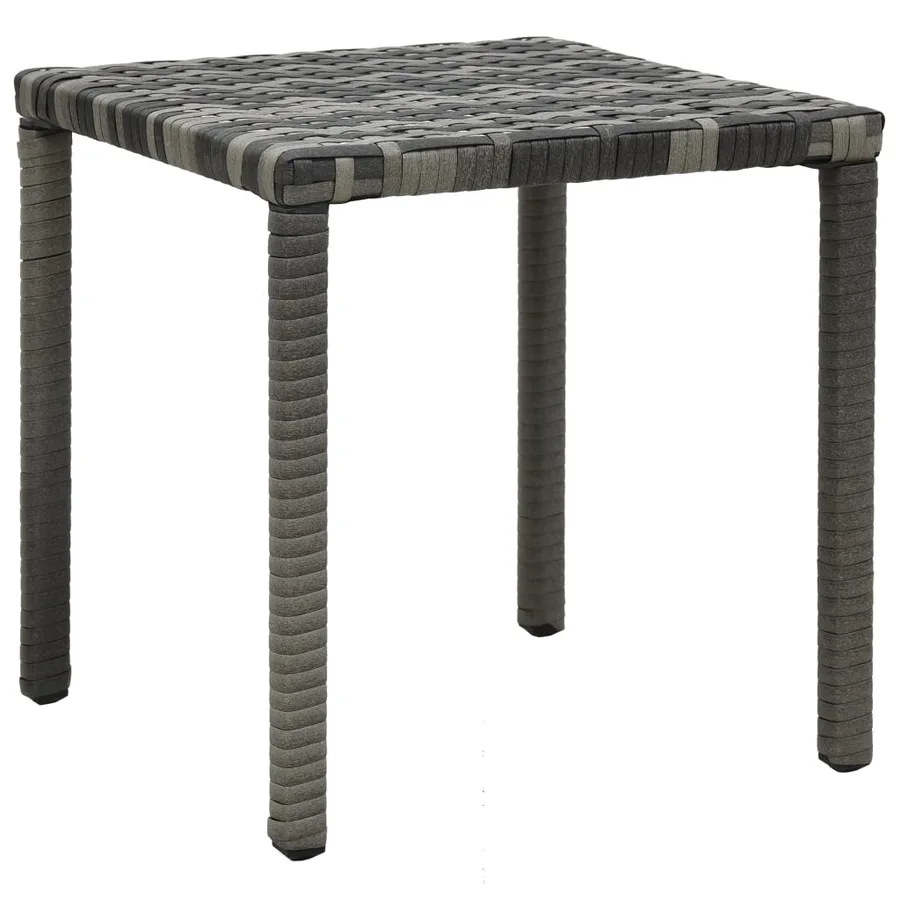 Chaises longues avec table Résine tressée Anthracite - 7