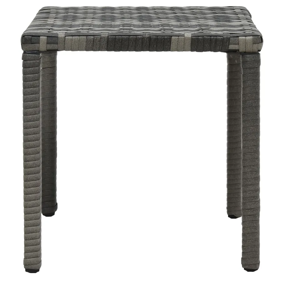 Chaises longues avec table Résine tressée Anthracite - 8